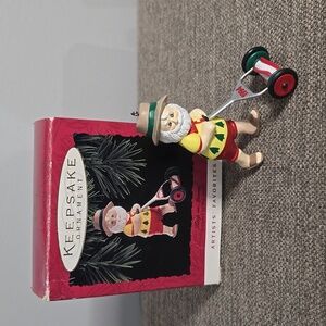 1994 Hallmark Keepsake "Keep on Moving"  Santa Ornament